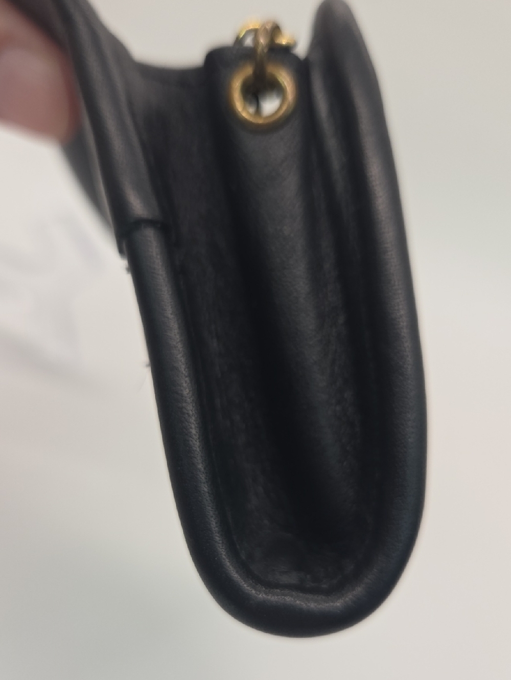 Coach Vintage Black Leather Multifunction Pouch Wallet with Gold Keychain #7219 - Picture 11 of 16
